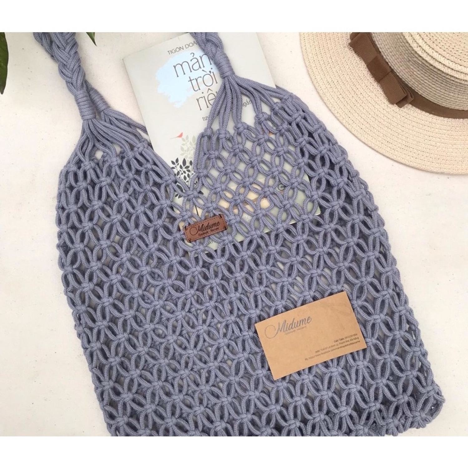 Túi lưới Macrame đi biển