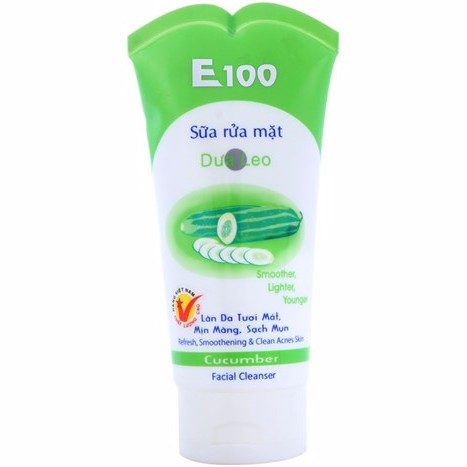 Sữa rửa mặt E100 Dưa Leo Dưỡng da mịn 100g