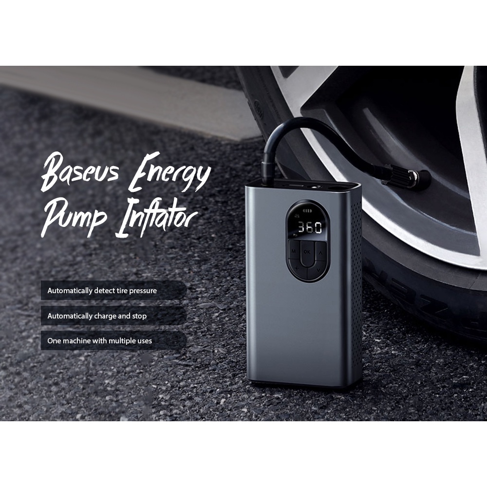 Máy bơm ô tô Baseus Energy Source Inflator Pump Tarnish 150 PSI
