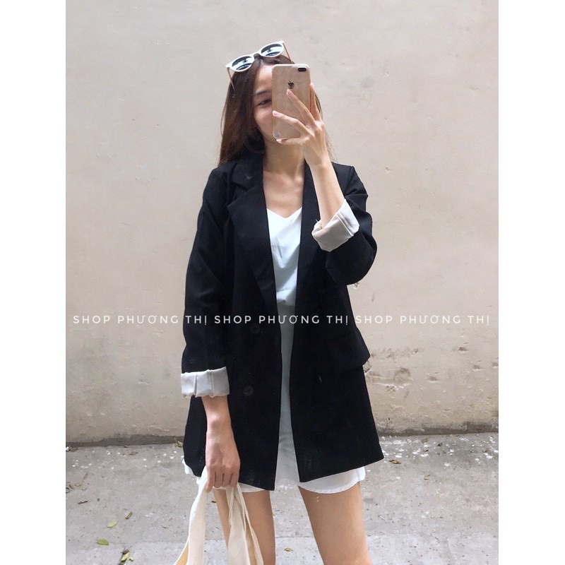 ÁO BLAZER MÀU XANH BƠ HOT HIT (hình thật shop chụp/sẵn)
