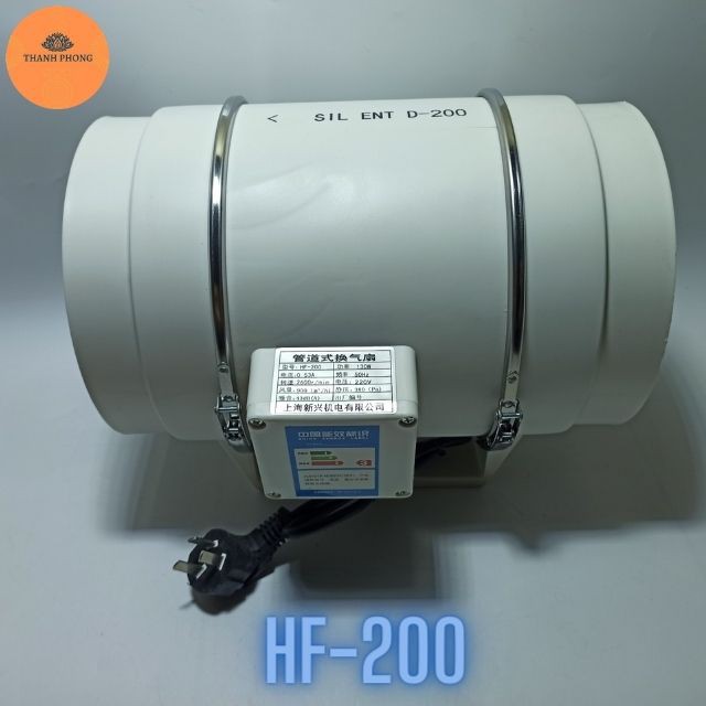 Quạt thông gió nối ống đường ống tròn phi 200 250