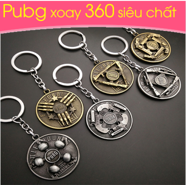 Mô hình game PUBG - Móc khóa pupg xoay 360 độ cực Hot