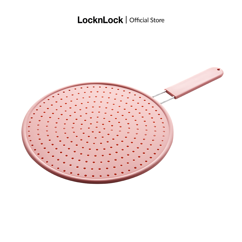 Nắp silicone chống văng dầu mỡ 28cm Lock&Lock -SC-CKT206 -có tay cầm inox