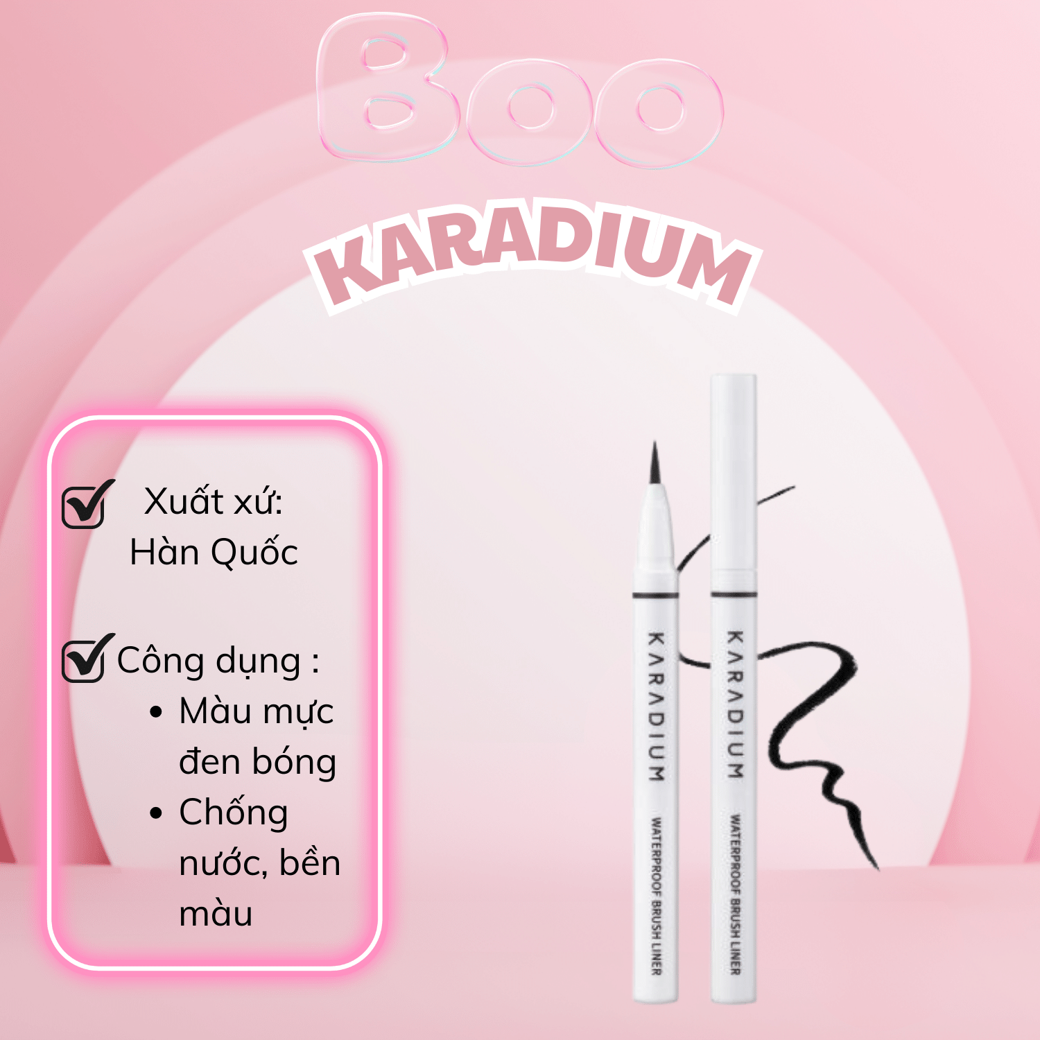 [Mẫu Mới] Bút kẻ mắt nước Karadium