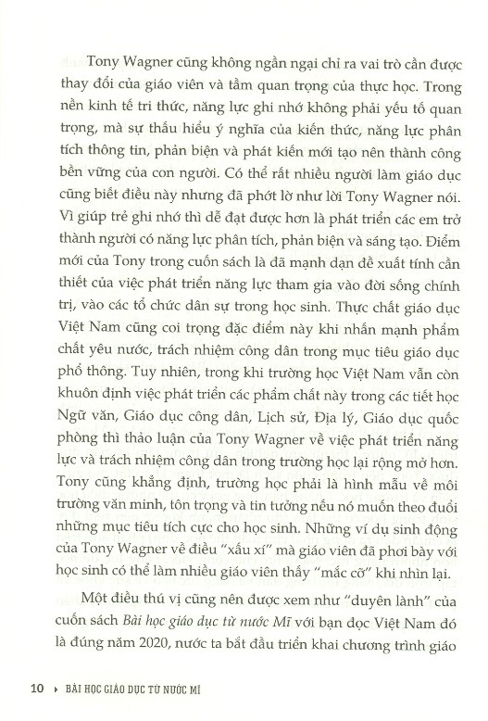 Bài Học Giáo Dục Từ Nước Mĩ