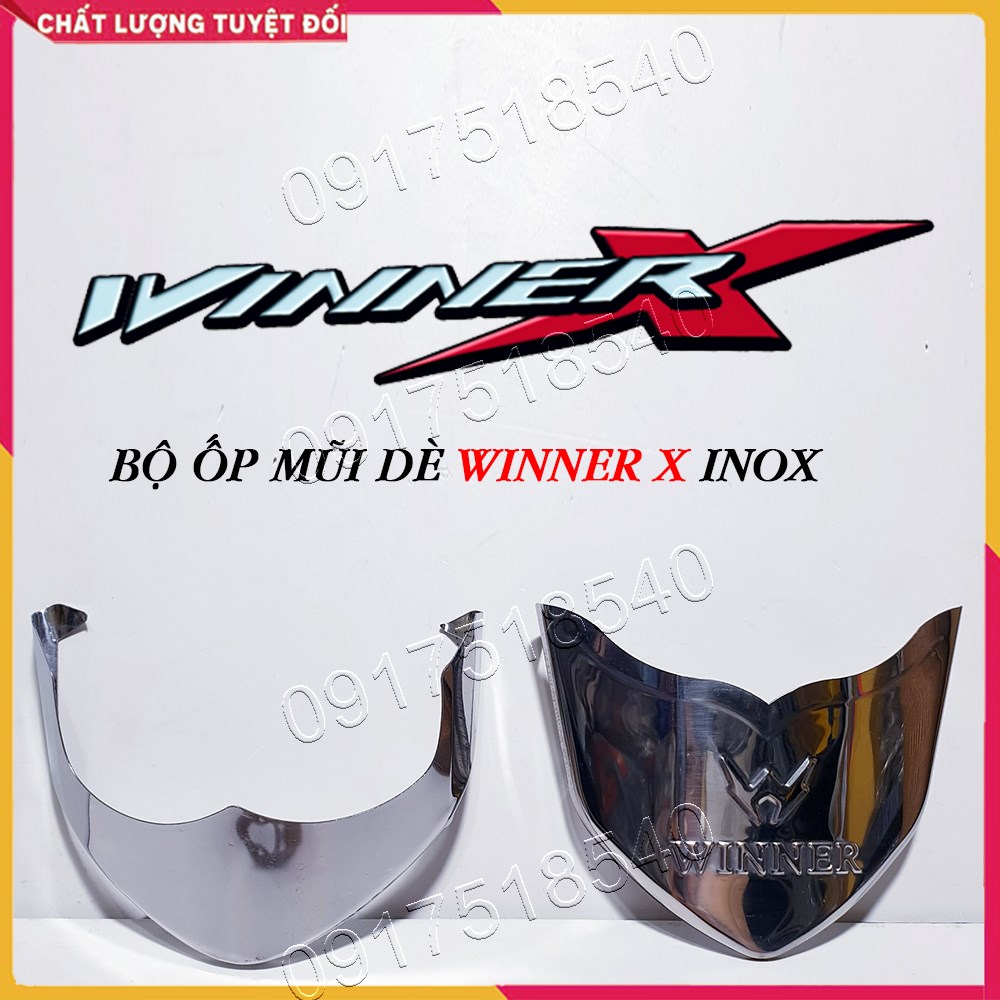 Bộ ốp mỏ dè INOX xe WINNER X 2019 - 2020 - 2021 ( Gía 1 Cặp Trước, Sau )