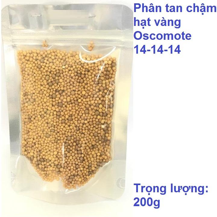 Phân bón tan chậm hạt vàng Oscomote 14-14-14 nhập khẩu Mỹ gói 200g