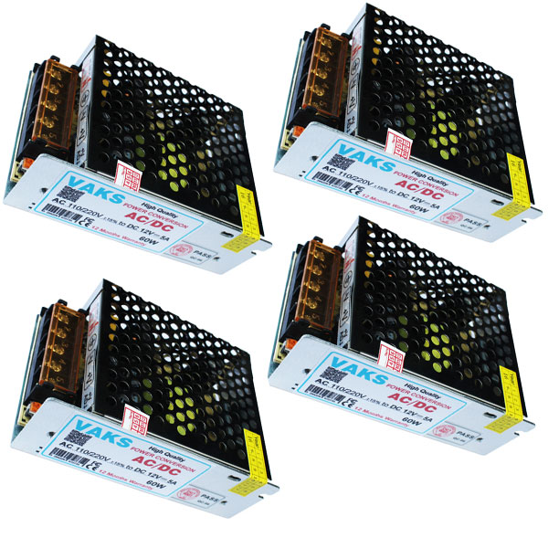 Bộ 4 bộ nguồn chuyển điện từ 220v ac sang 12v dc, 5a