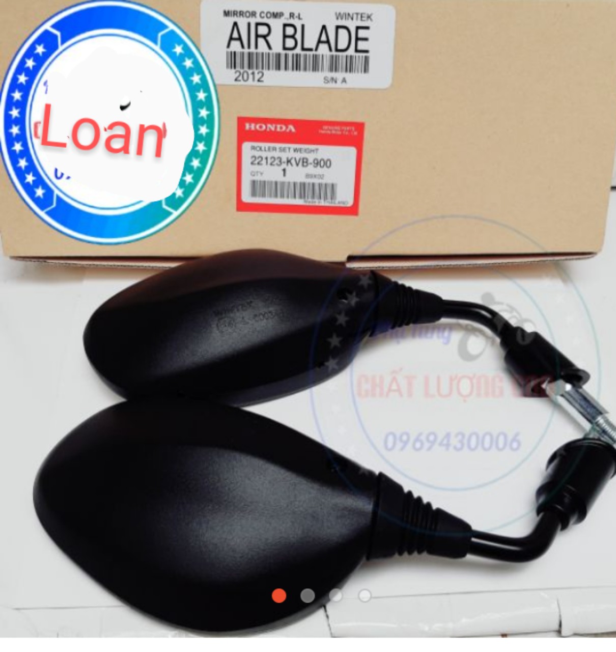 Kính chiếu hậu xe AIRBLADE zin Thailand
