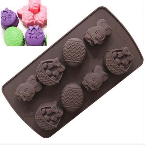 [HCM][Giá Hủy Diệt] Khuôn Silicon Socola Hình Thỏ Trứng Giỏ Trai Cây Xinh Xắn