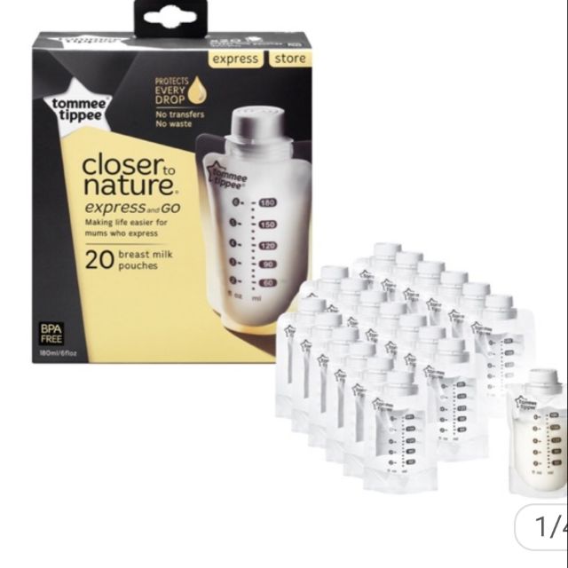 Túi trữ sữa Express & Go 180ml Tommee Tippee