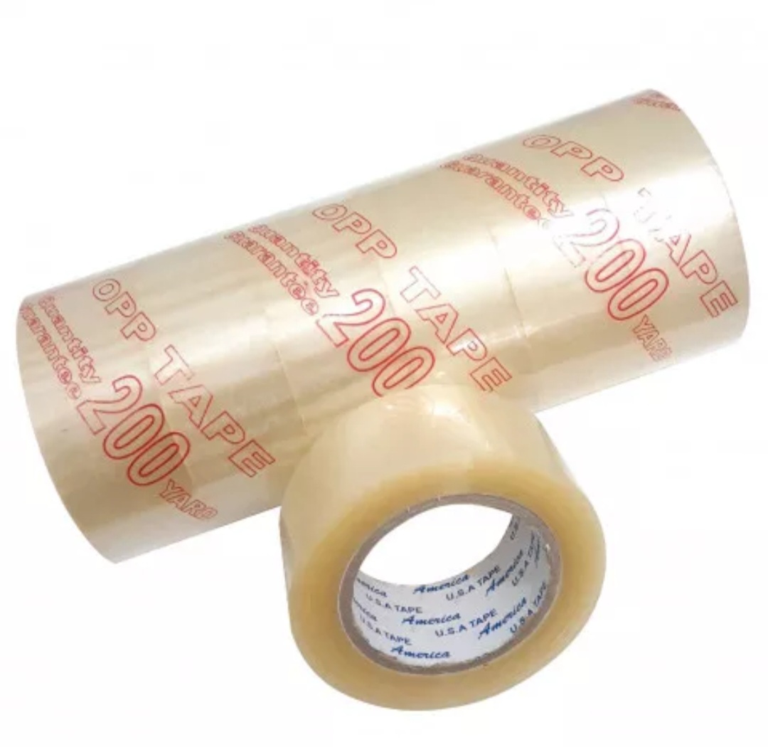 1 Cây (6 Cuộn) Băng Keo Trong/Đục 200Yard Siêu Dính