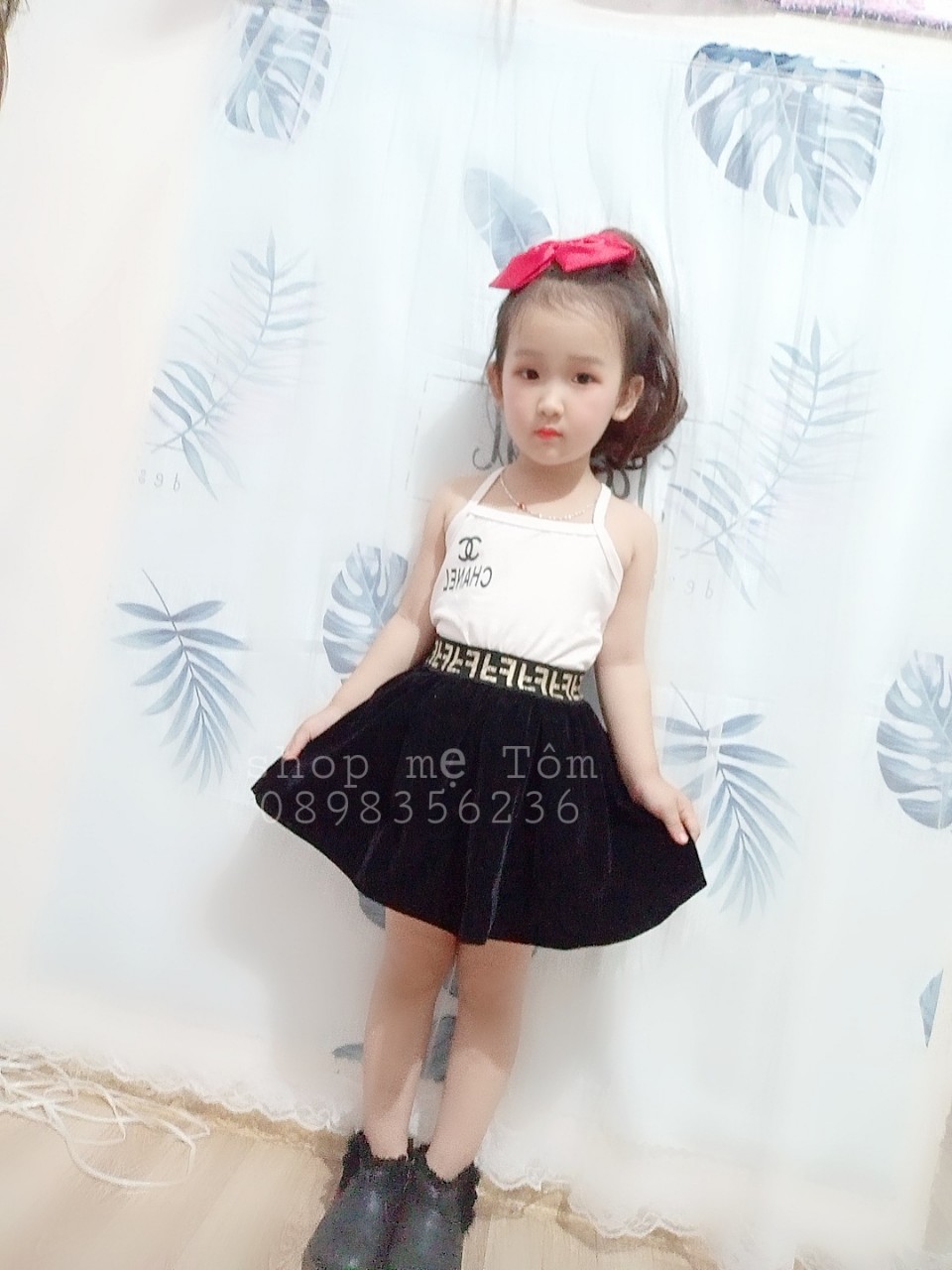 Áo hai dây điệu đà cho bé gái