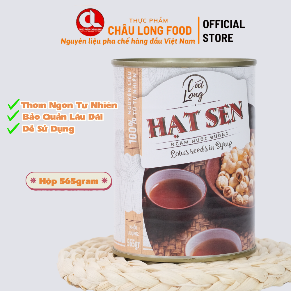 Hạt sen nước đường Cát Long 565gr ngọt bùi