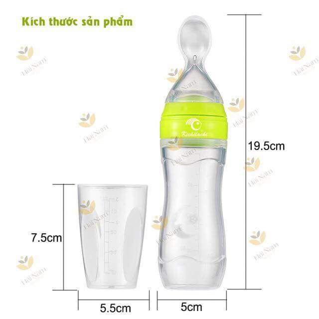 Bình Thìa Ăn Dặm , Bình Thìa Silicon Kichilachi Cho Bé