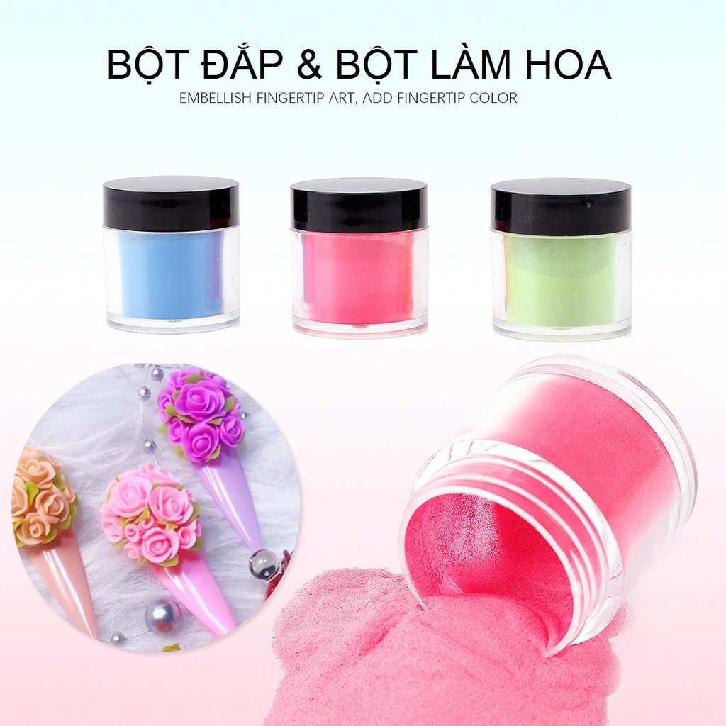 Set 24 Màu Bột Đắp Móng & Bột Làm Hoa