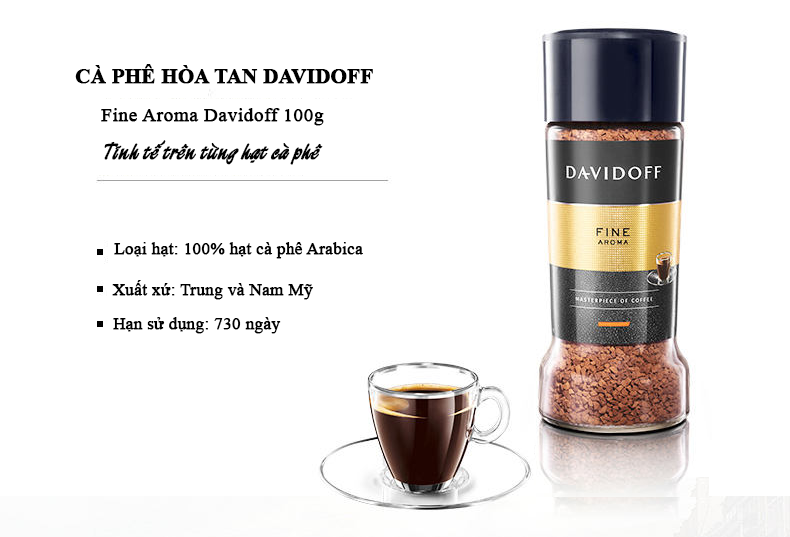 Cà phê hòa tan - Davidoff Café các loại lọ 100gram