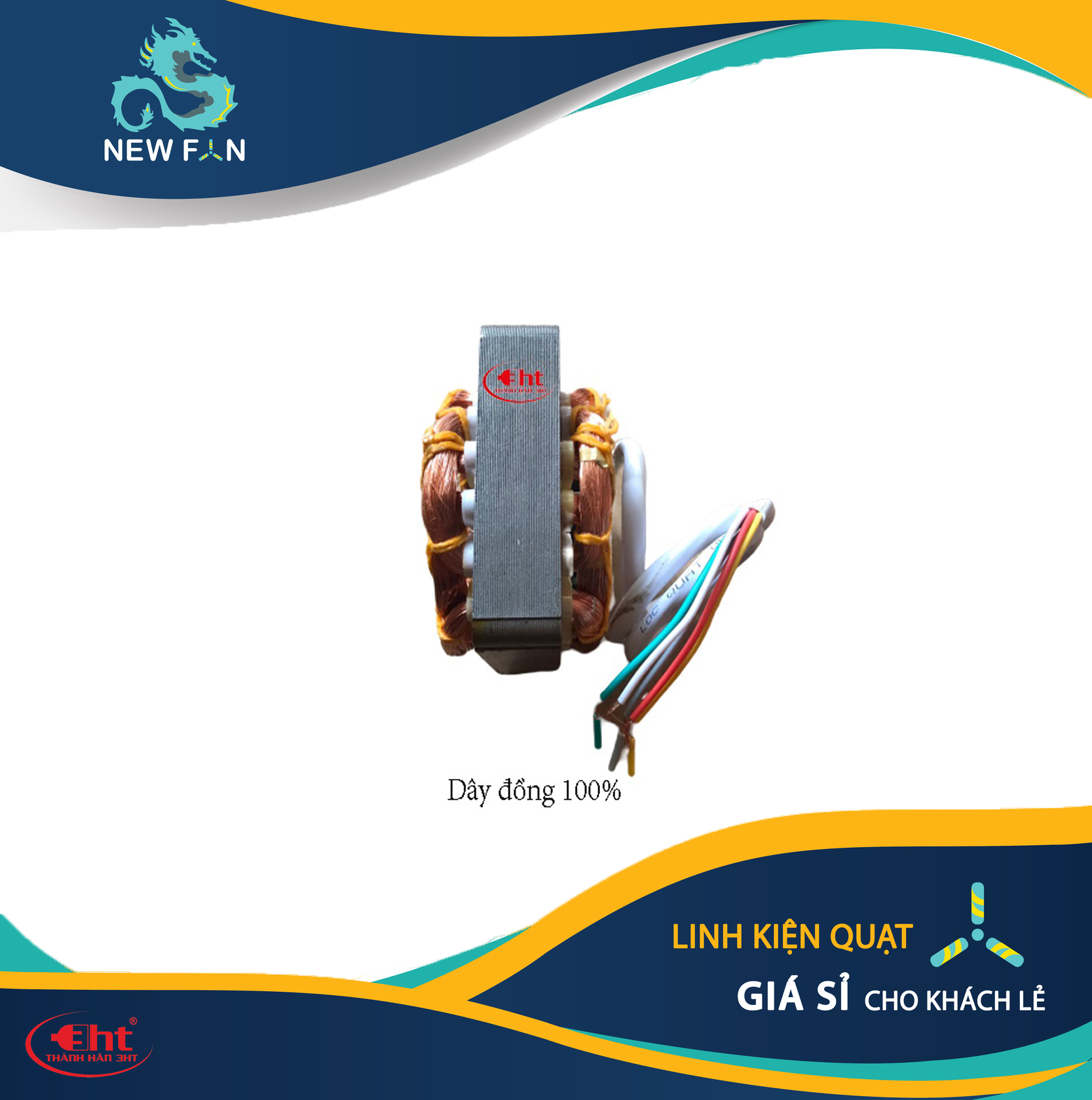 Stator quạt B4 - dây đồng 100%