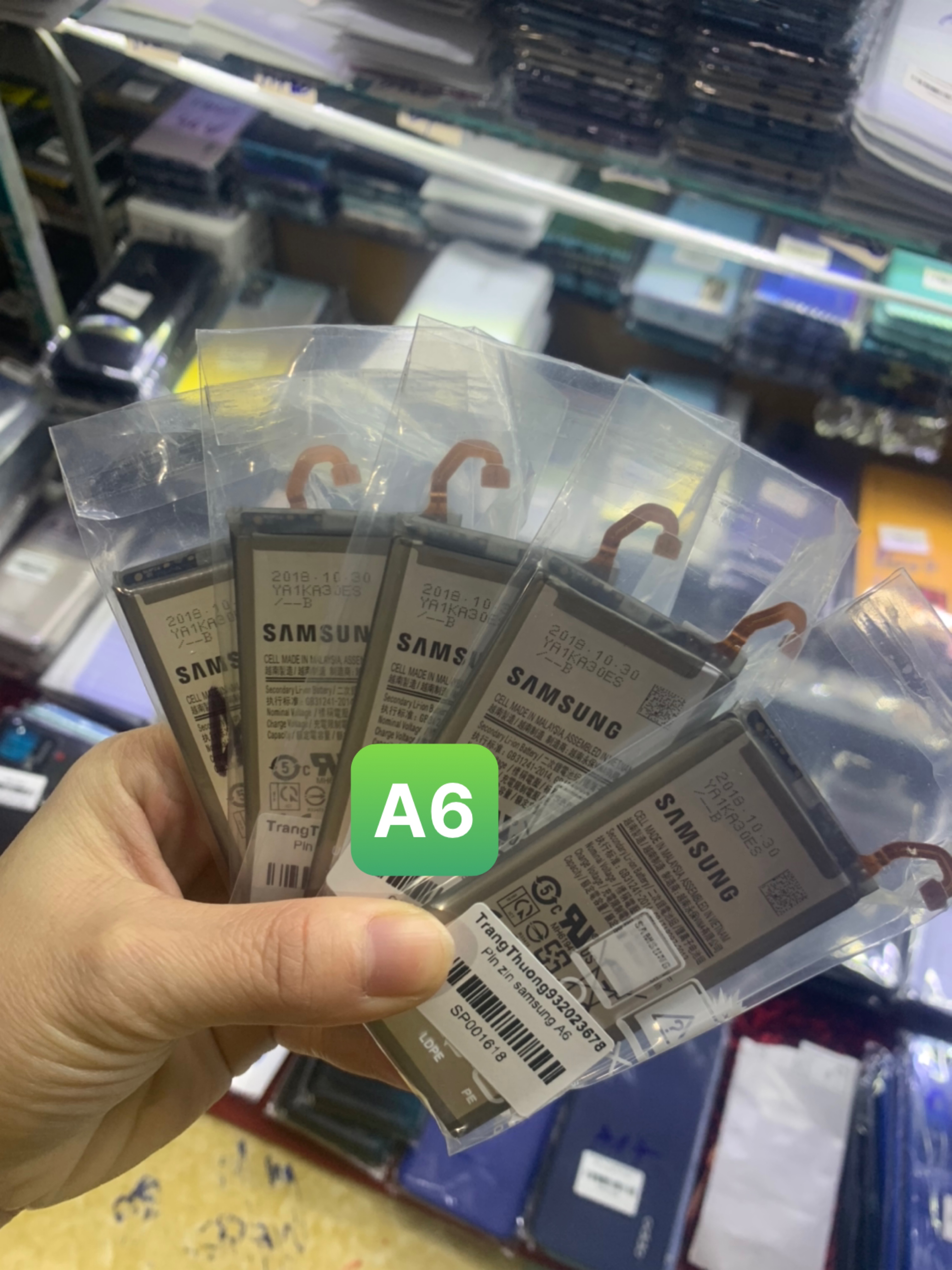 pin zin mới điện thoại sam sung A6 ( pin công ty -có bảo hành)