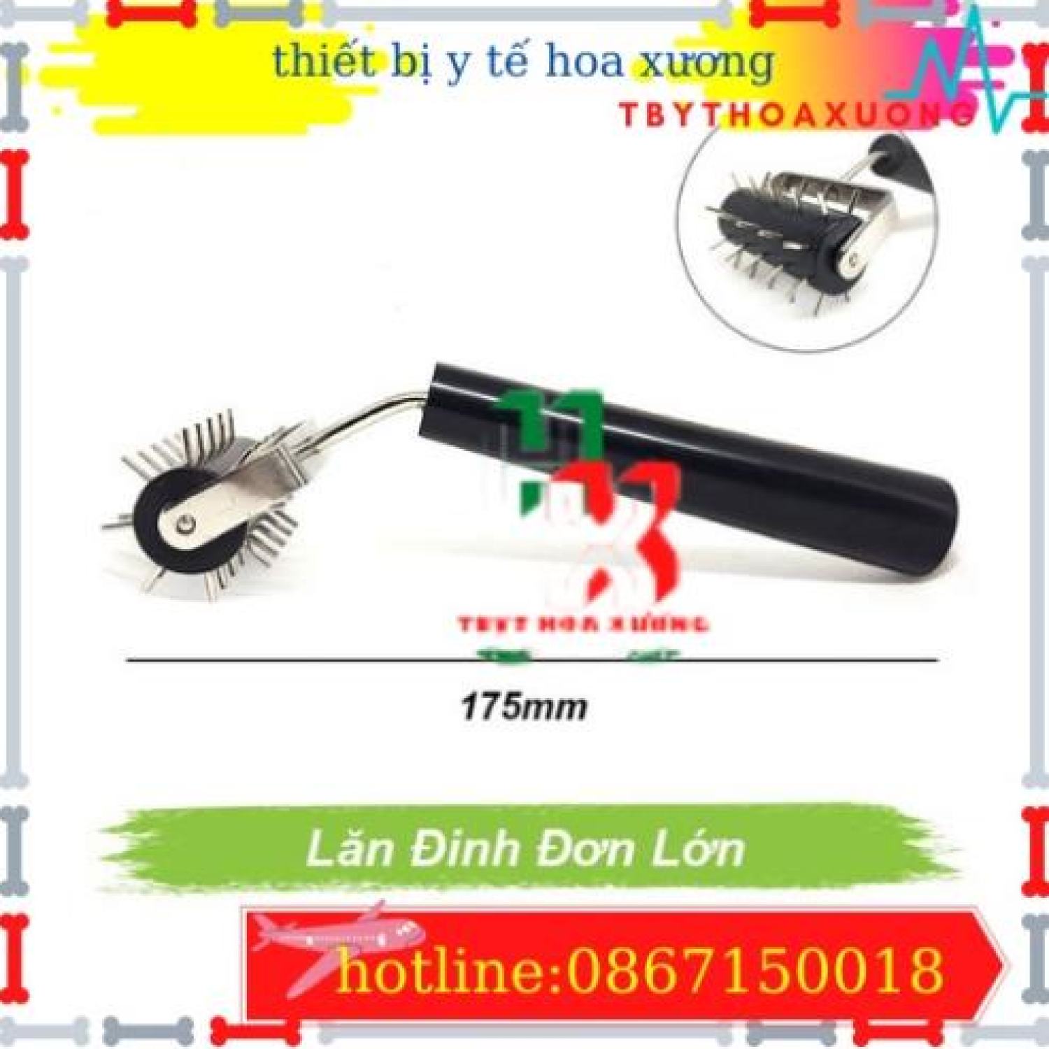 [Hàng Chính Hãng Diện Chẩn Bùi Quốc Châu] Lăn Gai,Lăn Đinh Đơn Lớn - Dụng cụ diện chẩn