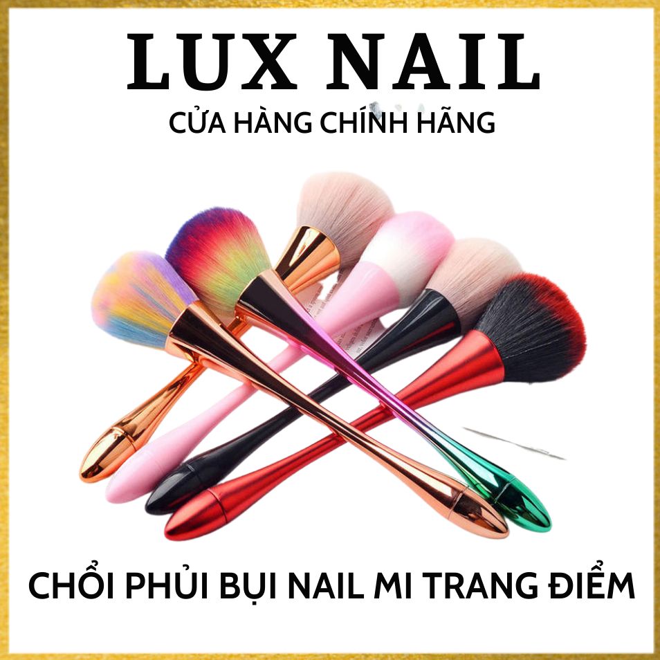 Chổi phủi bụi nail mi, cọ phủi móng trang điểm cán dài chuyên dụng