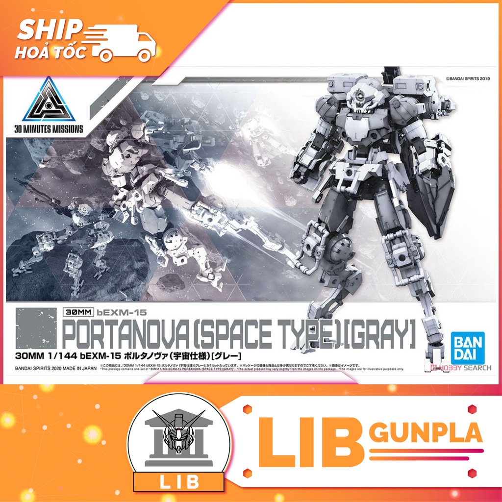 Mô Hình Lắp ráp Bandai 30MM bEXM-15 Portanova - Space Type - Gray