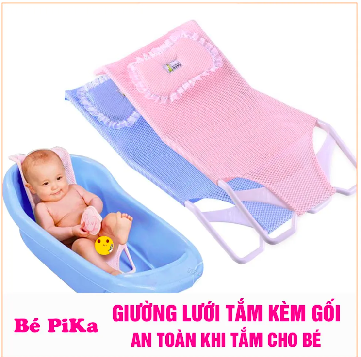 Lưới tắm có gối cho bé