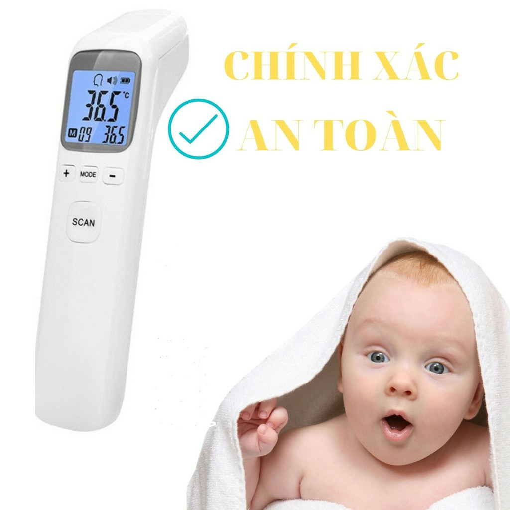 Máy Đo Thân Nhiệt, Nhiệt Kế Hồng Ngoại Đo Không Tiếp Xúc Cảm Ứng Đo Trán Đa Năng Infrared CK -T1803-T1502 Đo Được Nước Pha Sữa Nhiệt Độ Bề Mặt Hàng Chính Hãng.