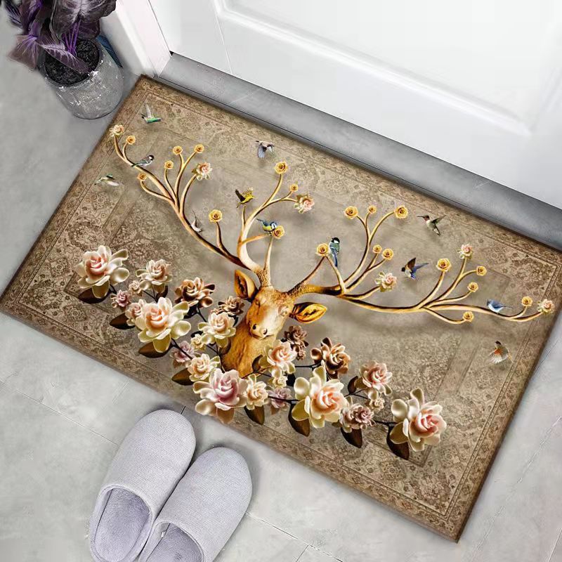 Thảm Lau Chân 3D 40x60cm, Thảm Chùi Chân Trải Sàn Nhà Thấm Hút Nước Chống Trơn Trượt