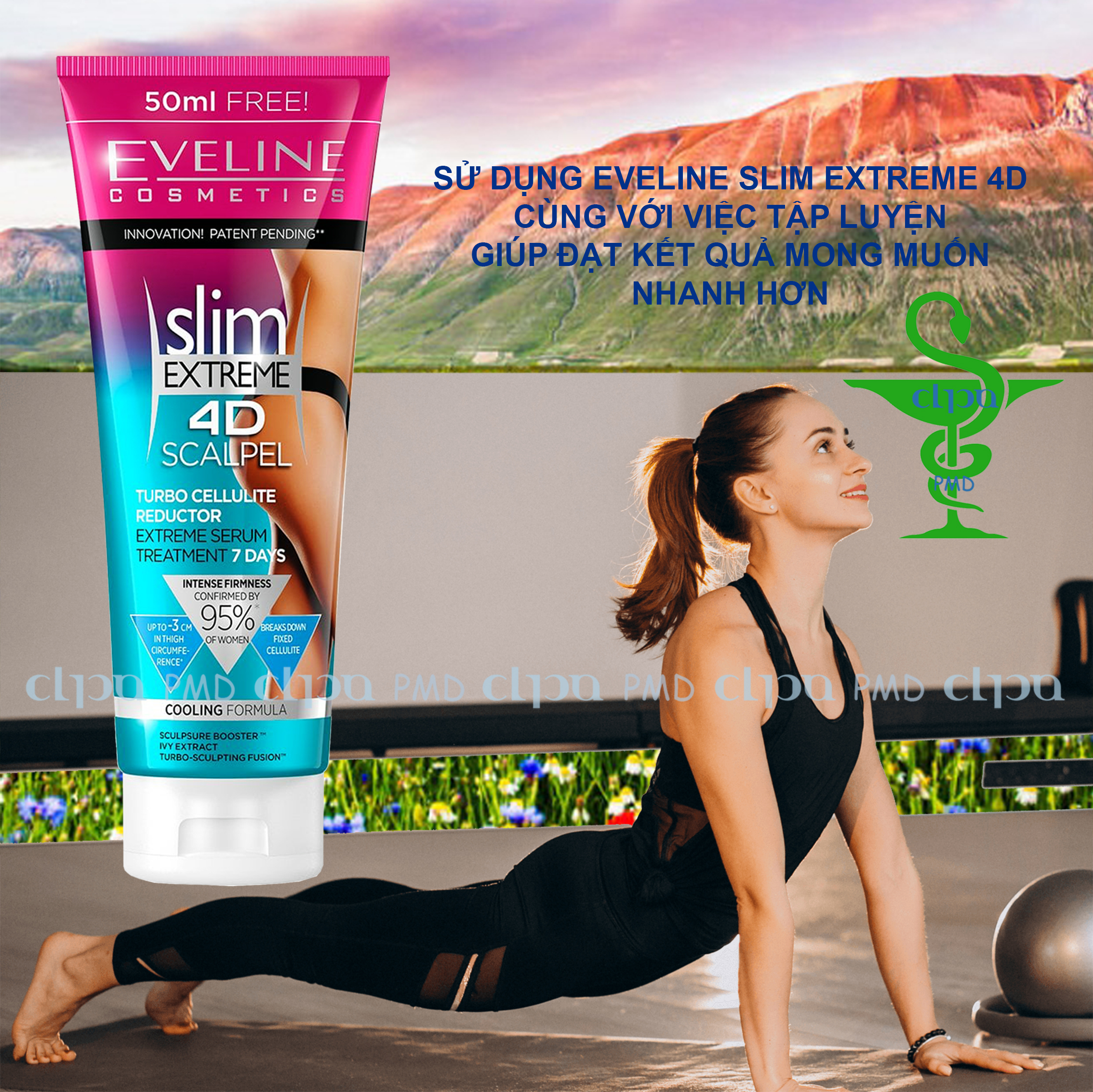 [HCM]Tinh chất đốt cháy tích tụ mỡ Slim Extreme 4D Eveline