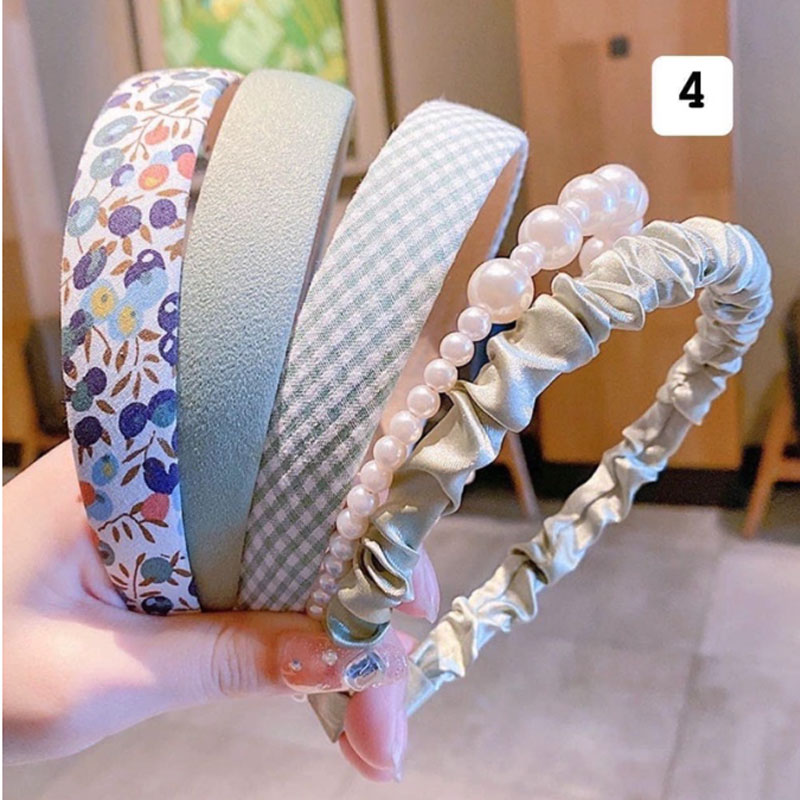 Wholesale-set of 5 premium fashion women multifunctional washable hair band headband