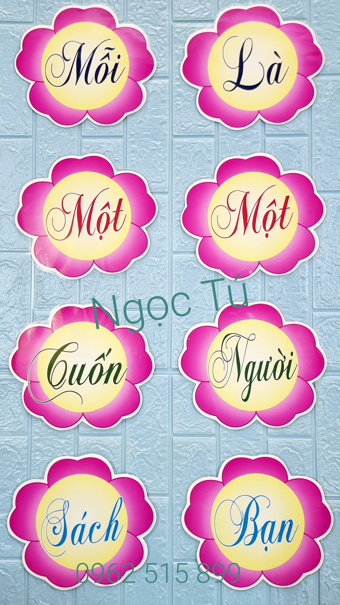 (Đồ dùng dạy học MCH) Khẩu hiệu trang trí thư viện lớp-