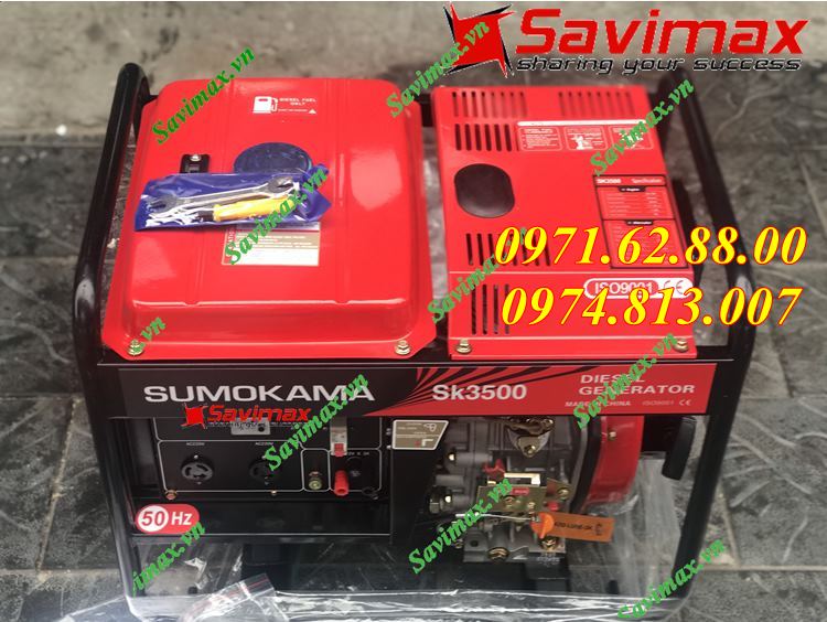 [Trả góp 0%]Máy Phát Điện Chạy Dầu 3Kw Sumokama SK3500