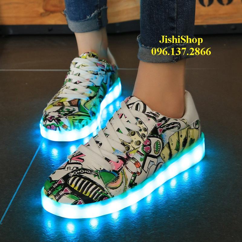 [HCM]GIÀY PHÁT SANG ĐÈN LED 7 MÀU