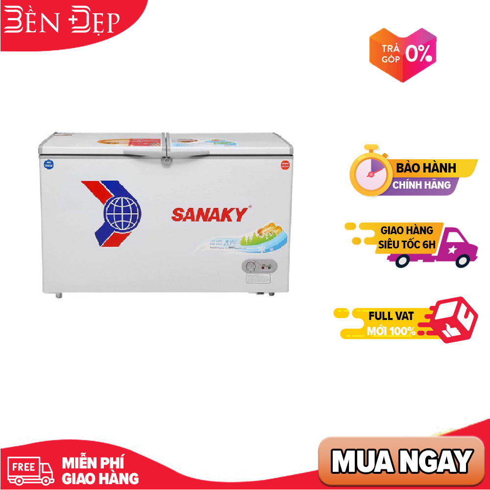 [TRẢ GÓP 0%] Tủ đông Sanaky 400 lít VH-4099W1 (Giá áp dụng giao tại HN, HCM& các tỉnh liên hệ shop)