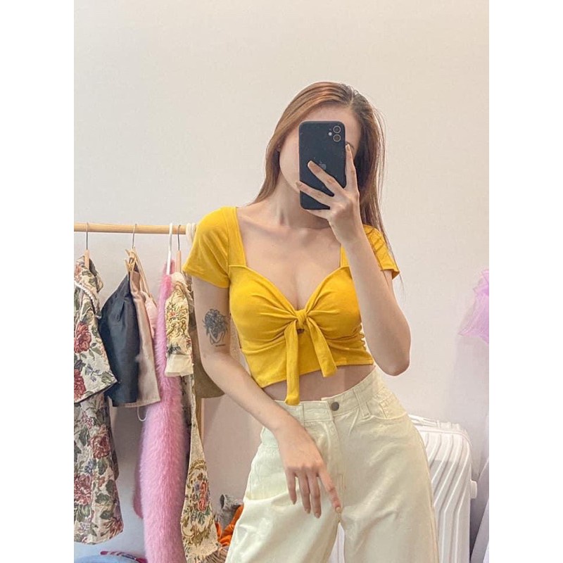 [HOT] ÁO CROPTOP CỘT NGỰC - CÓ MÚT ( ẢNH THẬT) AO41