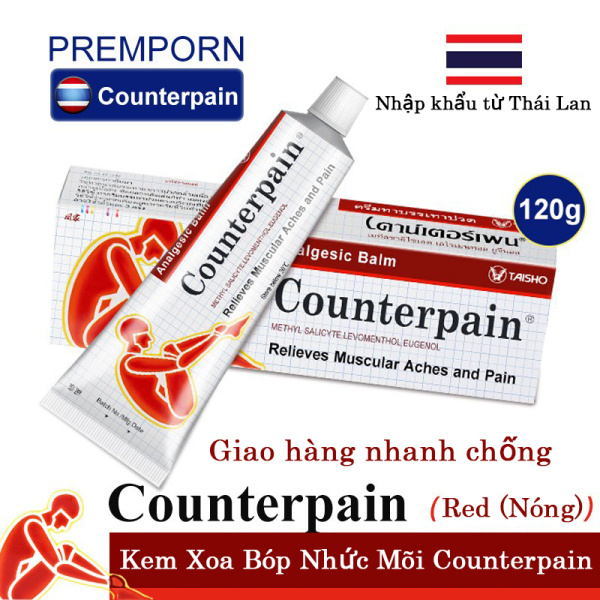 [Giao hàng nhanh chống ]COUNTERPAIN ĐỎ CHÍNH HÃNG THÁI LAN GIẢM ĐAU Red (Nóng) Thái Lan120 Gram 100% ủy quyền chính hãng nhập khẩu