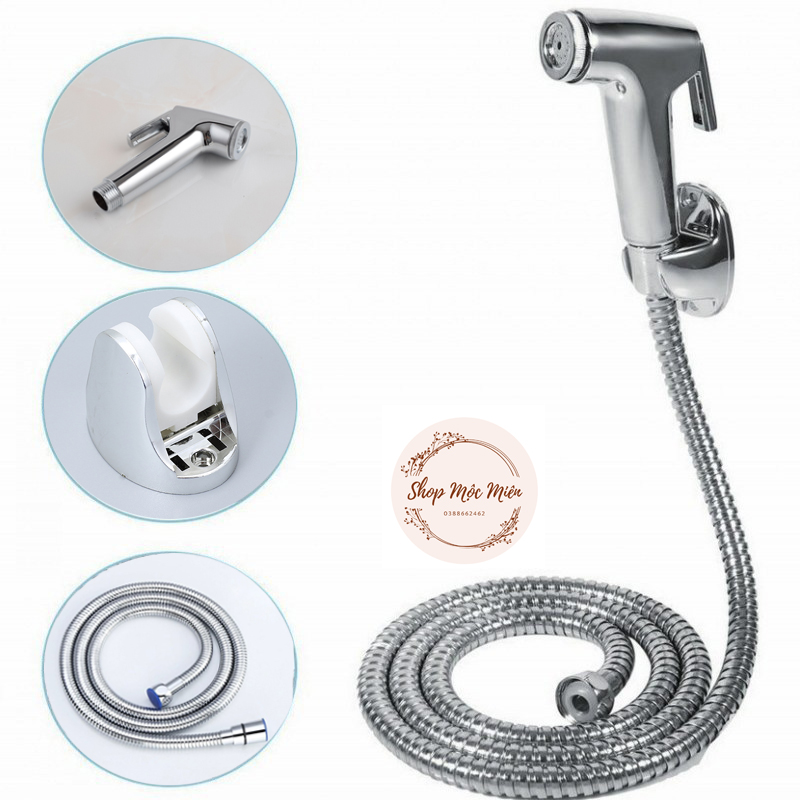 Vòi xịt đầu xịt vệ sinh mạ Crome Bóng tăng áp