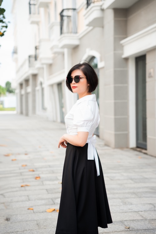 Áo croptop buộc dây eo CLARA MARE BLS4018