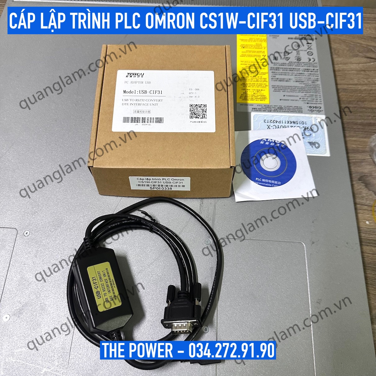 Omron Cs1W-Cif31 Usb-Cif31 Plc Programming Cable