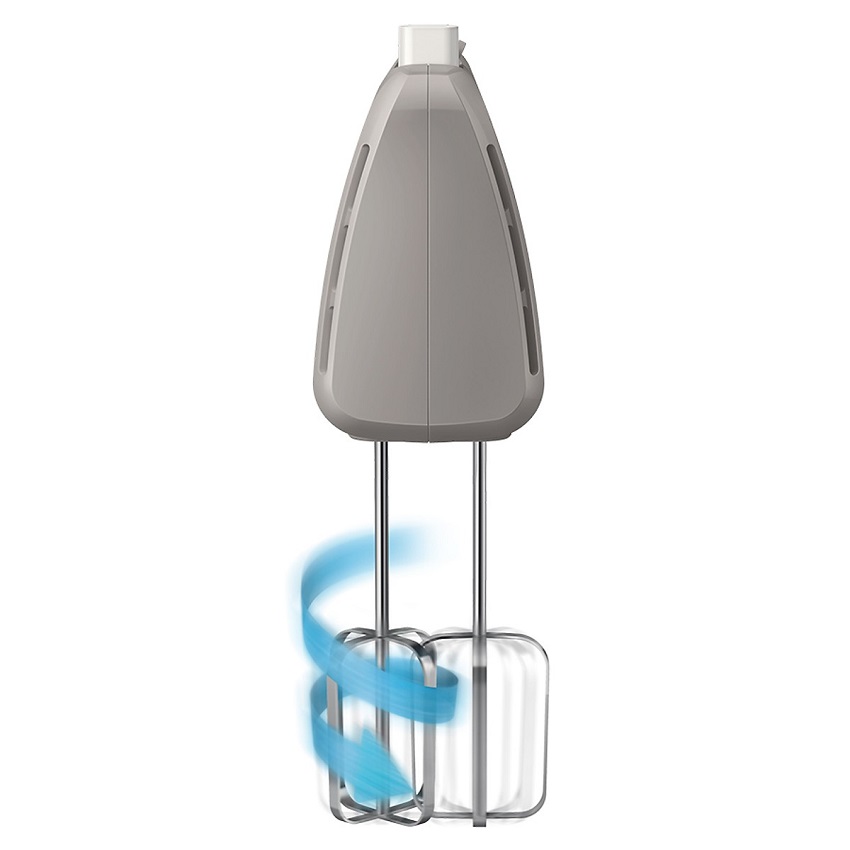 Máy đánh trứng Philips HR3705 300 W nhỏ gọn trộn nhanh hơn với que trộn bột hình nón đa năng với 5 tốc độ chế độ tăng cường