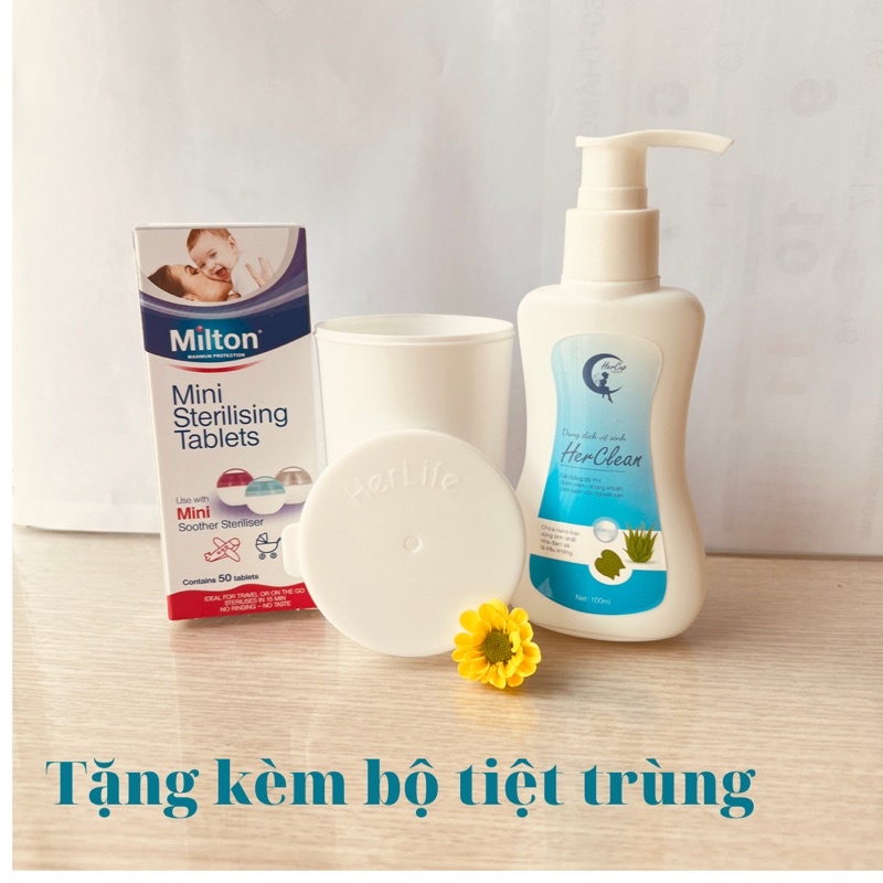 Cốc nguyệt san Hercup ( kèm đầy đủ phụ kiện)