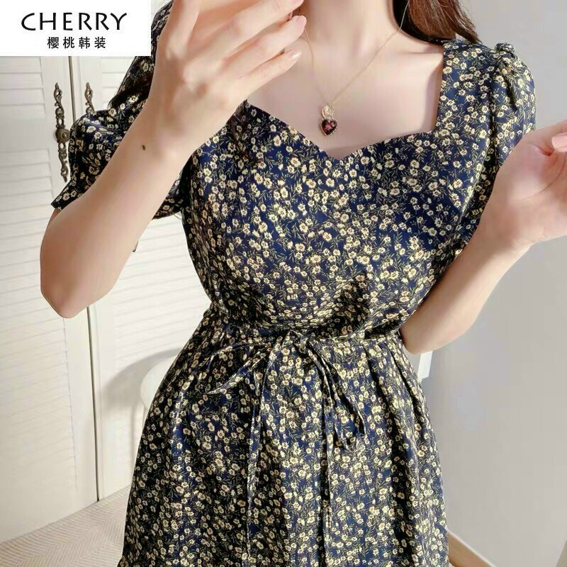Đầm Hoa Gút Bụng