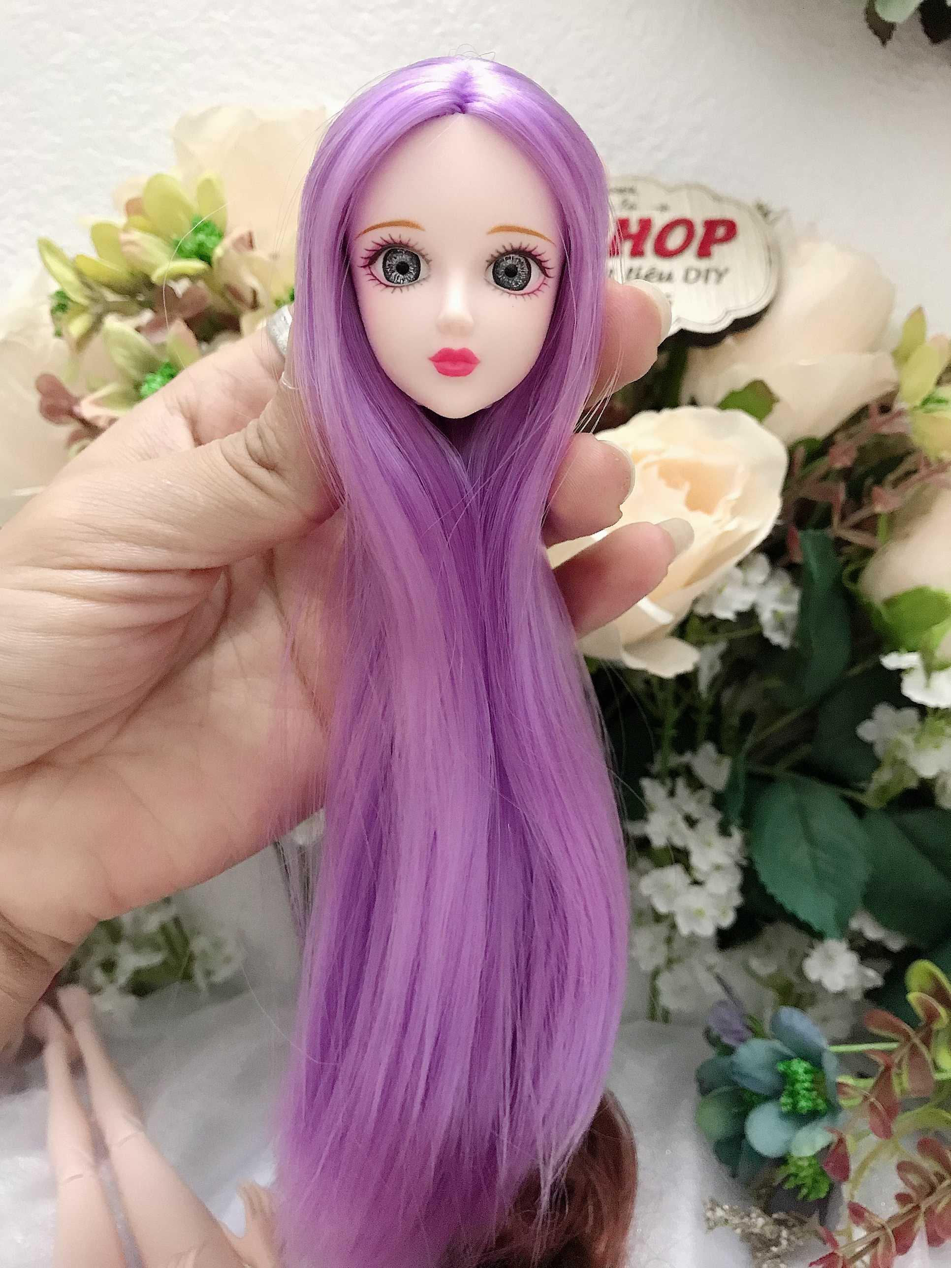 Đầu Búp Bê Xinyi Mắt Gắn Tóc Dài Nhiều Màu Tóc | Lazada.Vn