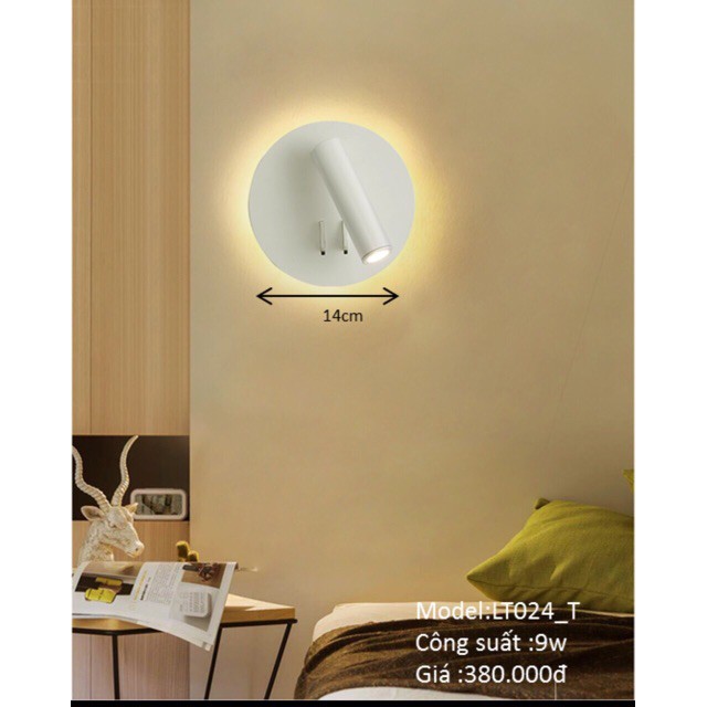 Đèn Đọc Sách Gắn Tường Xoay 360 Độ