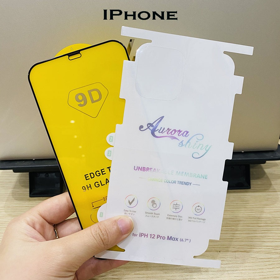 Miếng dán PPF IPhone 12 Pro Max ( nhám & bóng ) + Combo Kính cường lực