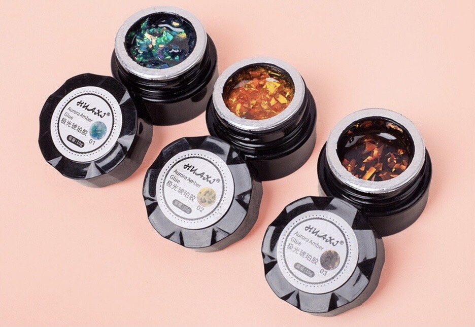 Sơn gel hổ phách set 6 hũ siêu đẹp