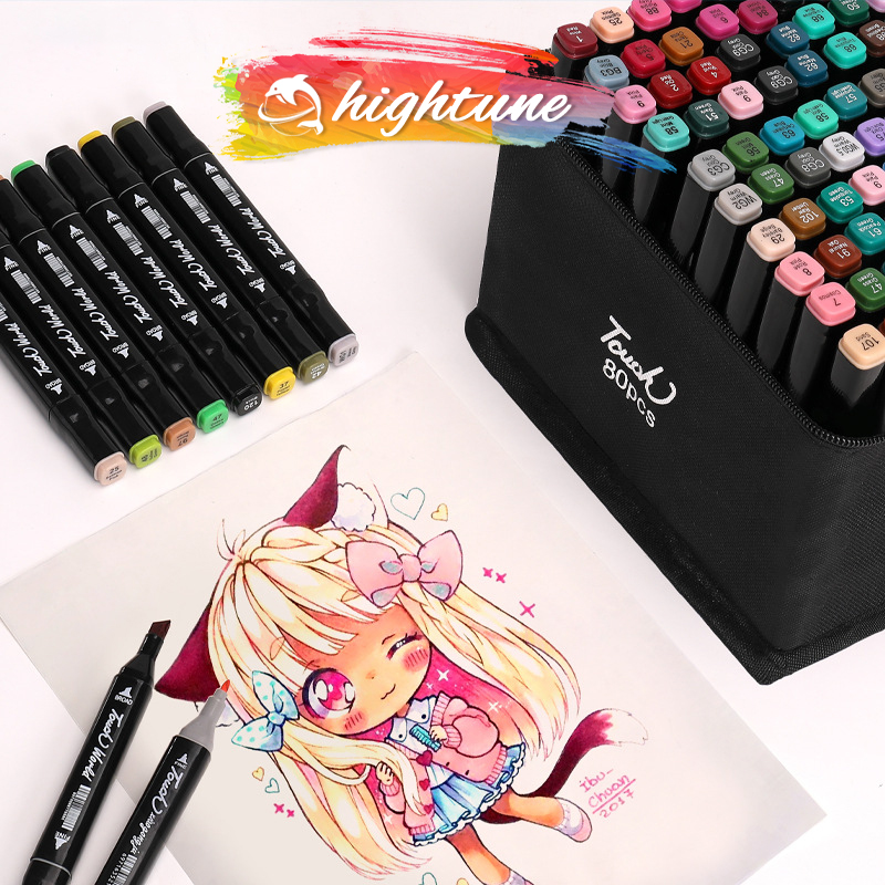 Lemical Anime Marker Set 40 Color Double Headed Oil Pen Alcohol Paint Marker  Pen for Animation Design Manga Cartoon Graffiti Sketch Drawing Ink Marker  Pen Set for Kids and Adults : Amazon.in:
