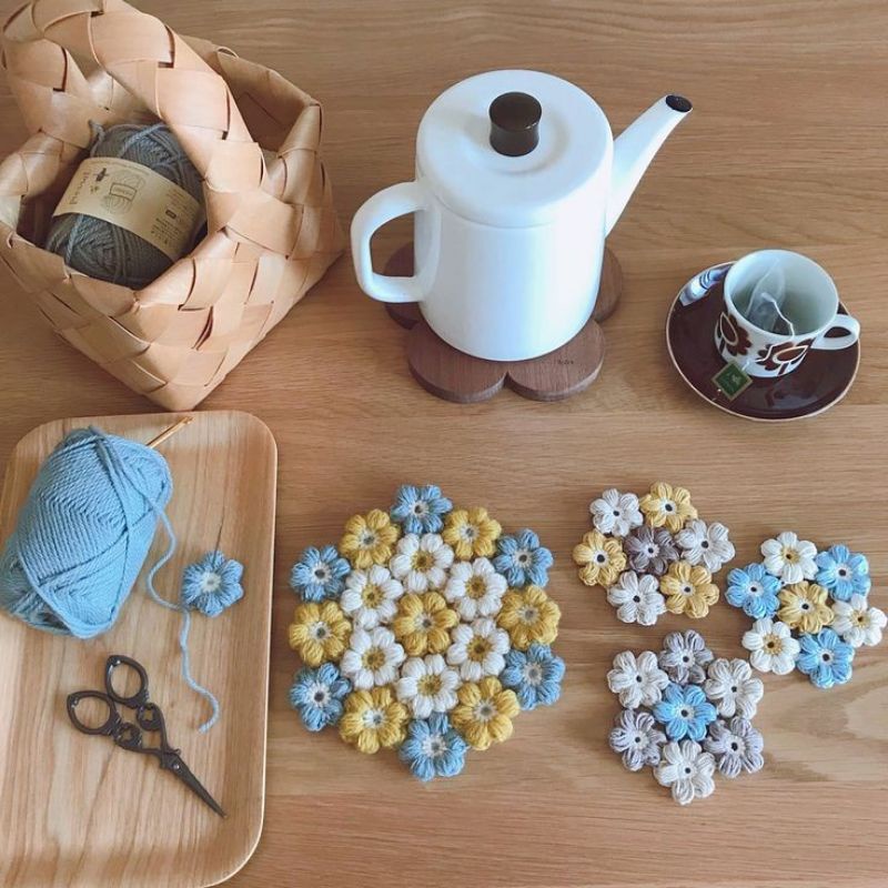 combo 10 hoa len 6 cánh làm đồ handmade (màu tùy chọn)