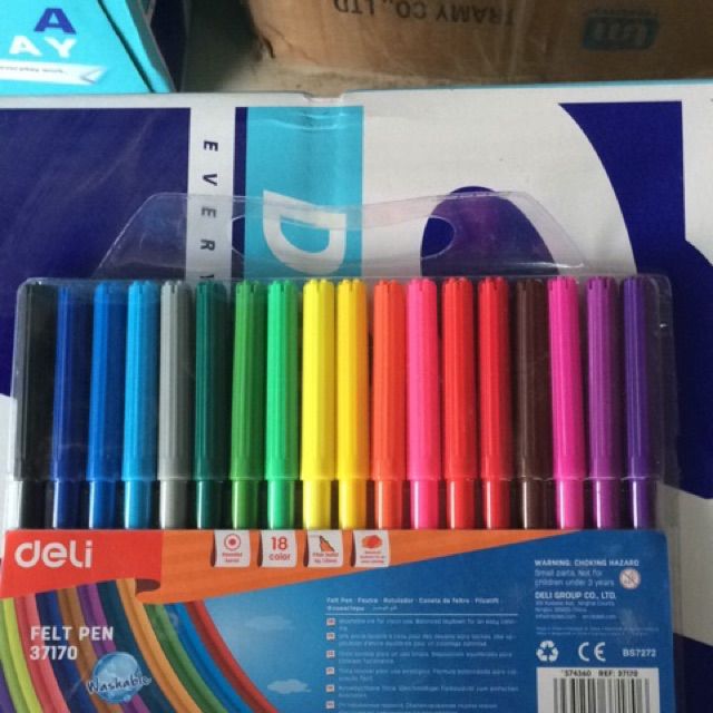 Bút Dạ Màu 18 Màu Deli